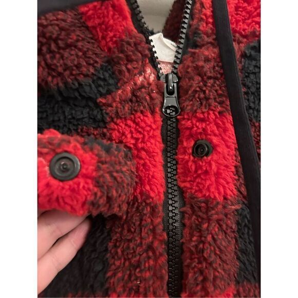 NWT Chubbies The Lumberjack Of All Trades Men's Fleece Romper Red Black Size M - Picture 6 of 13